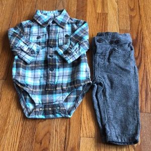 baby b’gosh | longsleeve flannel set | 6 months